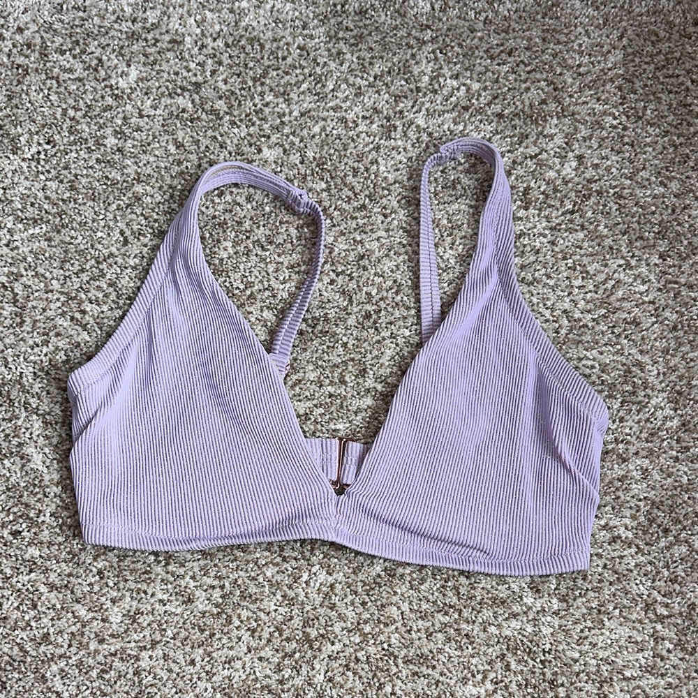 Shade & Shore Sparkly Ribbed Bikini Top with Underwire